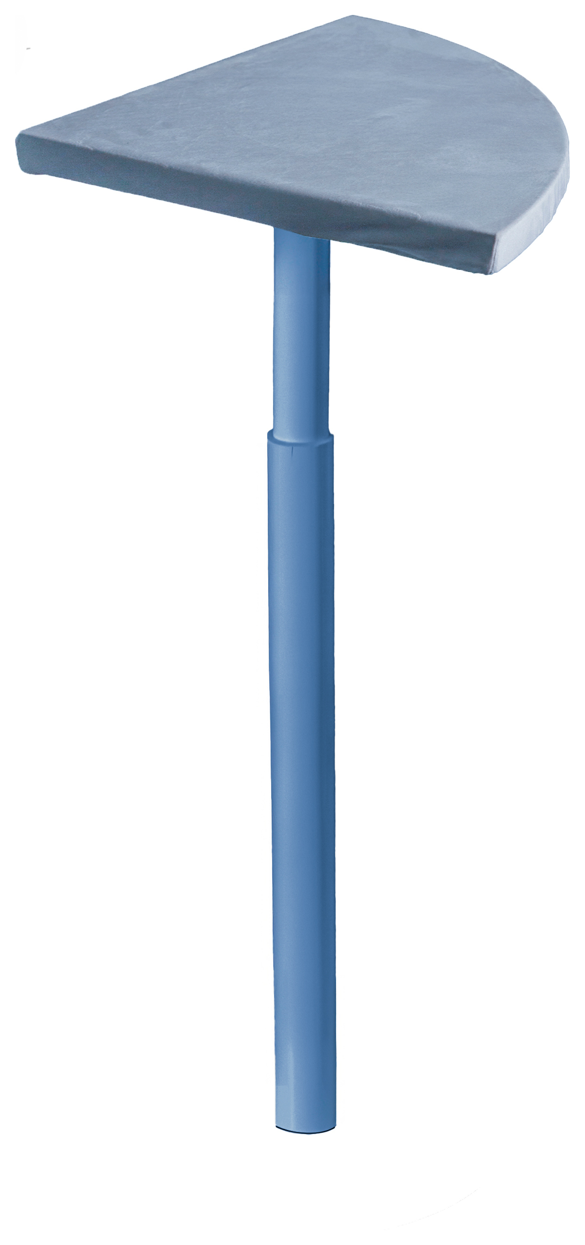 Стол коктейльный Твист Лепесток Черничный йогурт + серо-голубой (телескопическая нога)