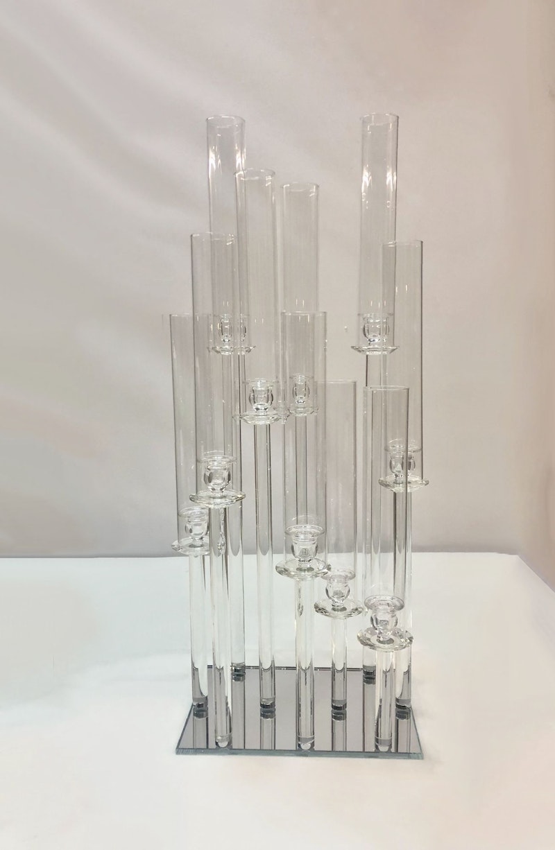 Канделябр со стеклянными колбами Хай Тауэр (10 стоек)
