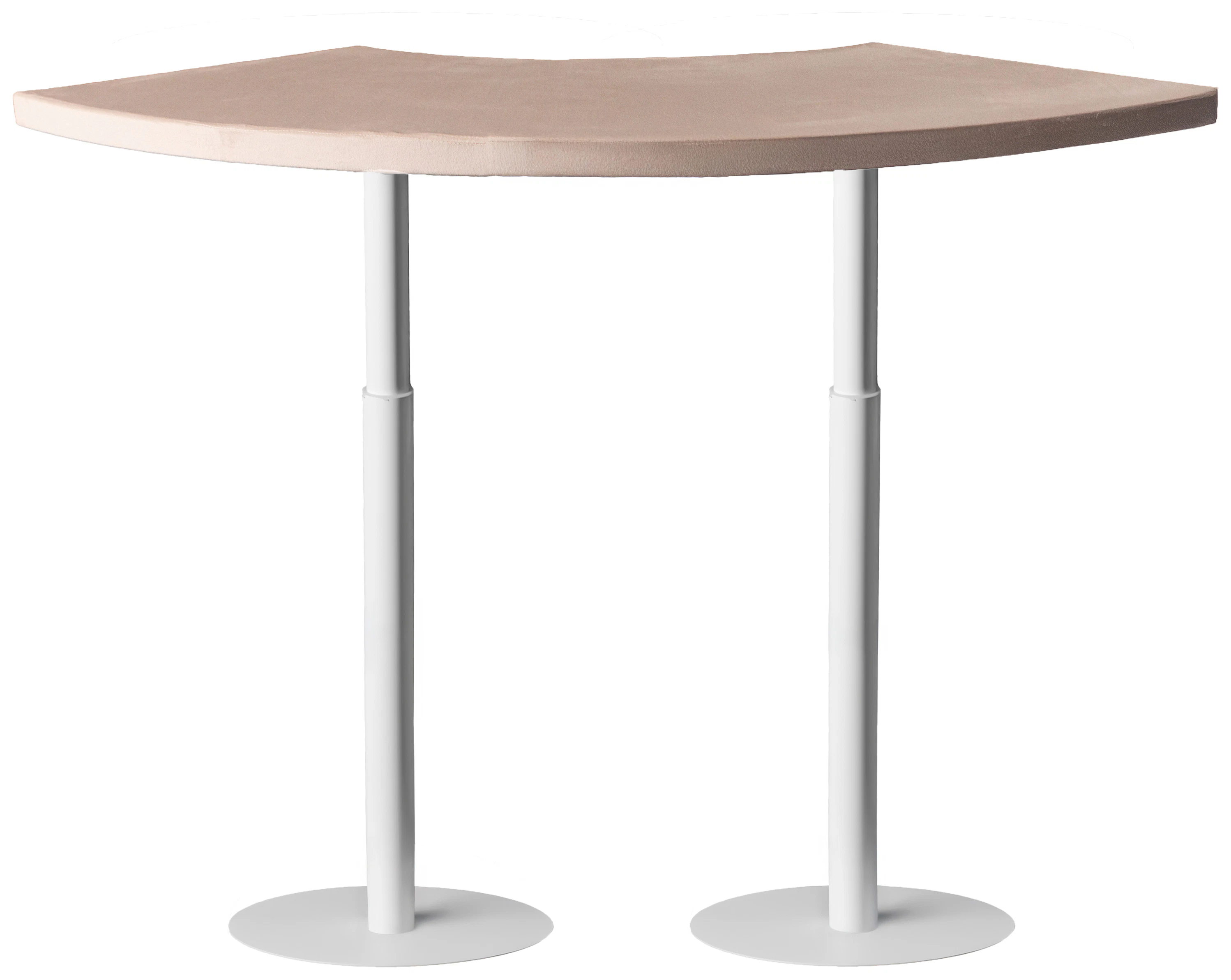 Стол коктейльный Твист Змейка С, Рафаэлло + Кремовый бисквит (телескопические ноги)