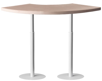 Стол коктейльный Твист Змейка С, Рафаэлло + Кремовый бисквит (телескопические ноги)