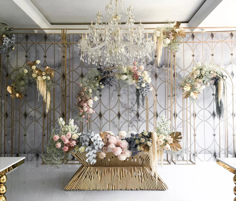 Стол-президиум Песочные Часы (золото/серебро/медь)