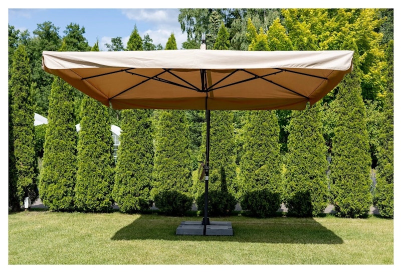 Зонт с боковой опорой 4х4, бежевый