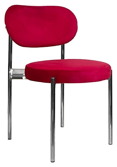Стул Модерн Серебро, Малиново-красный