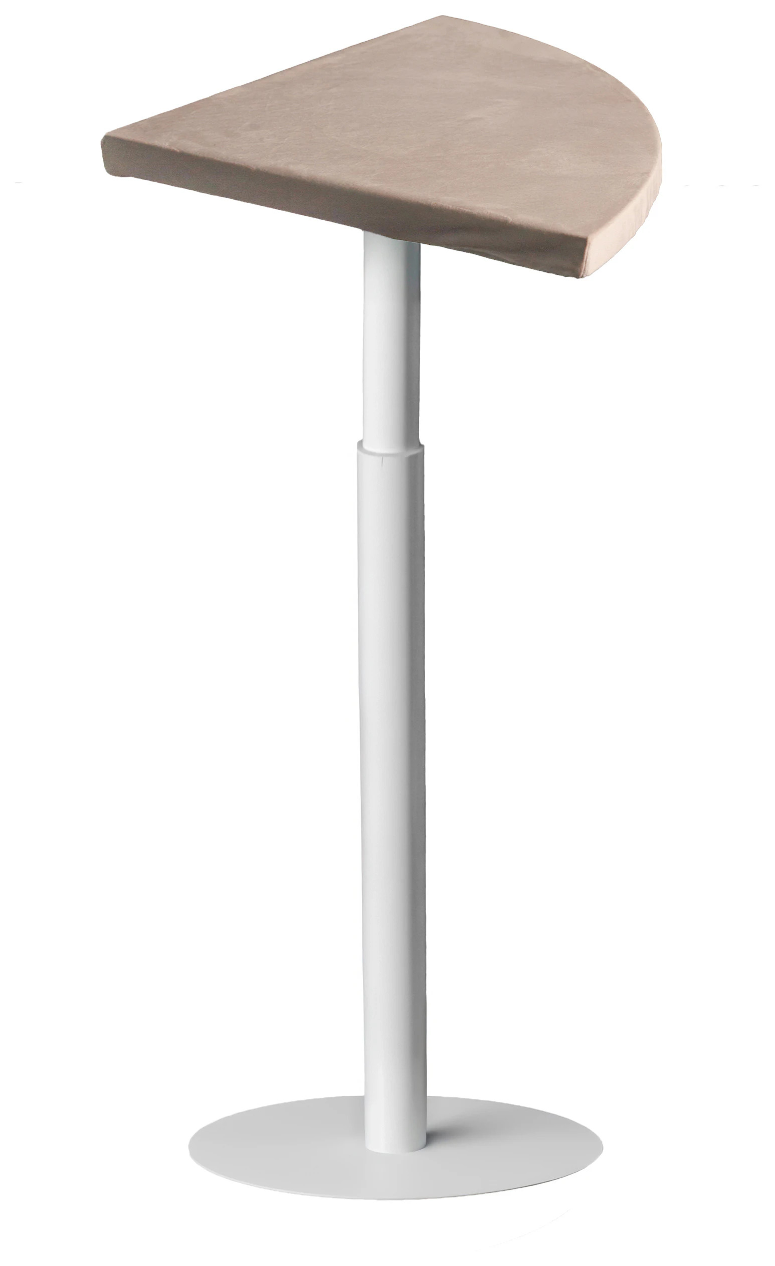 Стол коктейльный Твист Лепесток, Рафаэлло + Кремовый бисквит  (телескопическая нога)