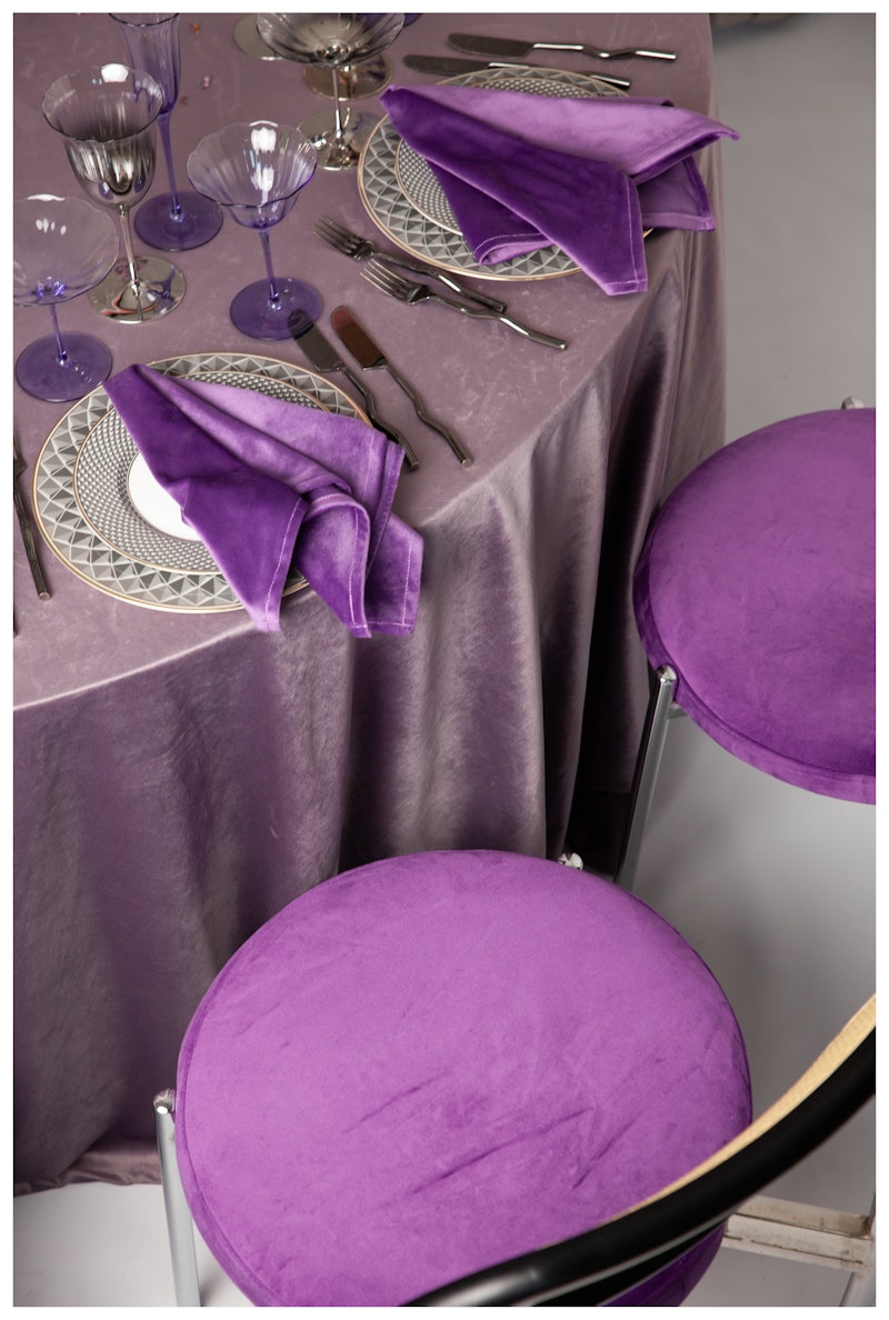 Скатерть велюр, круглая,  Нежная орхидея