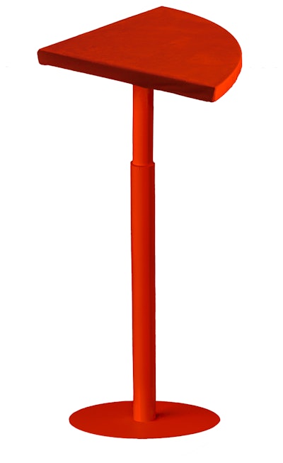 Стол коктейльный Твист Лепесток, Красный бархат + Малиново-красный (телескопическая нога)