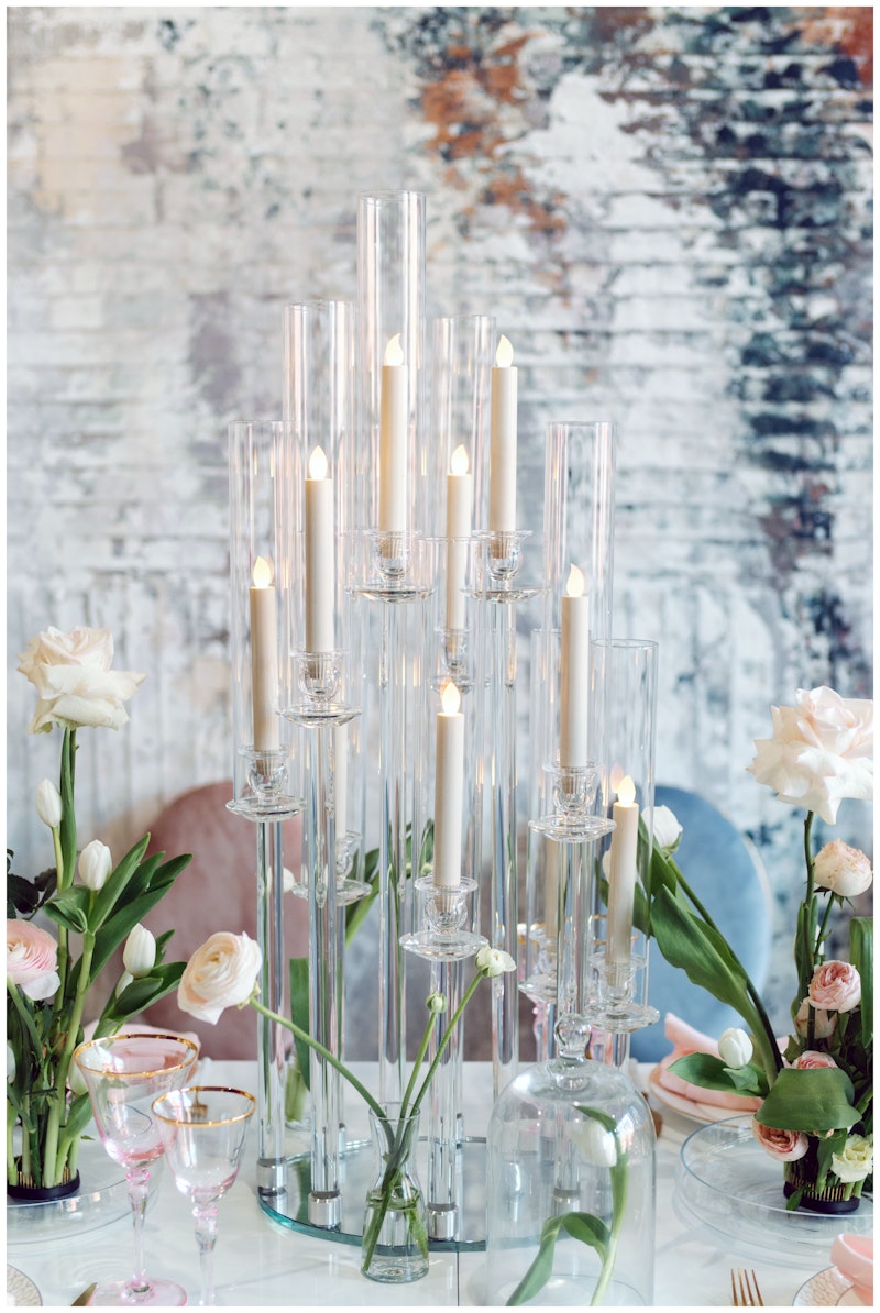 Канделябр со стеклянными колбами Хай Тауэр (10 стоек)