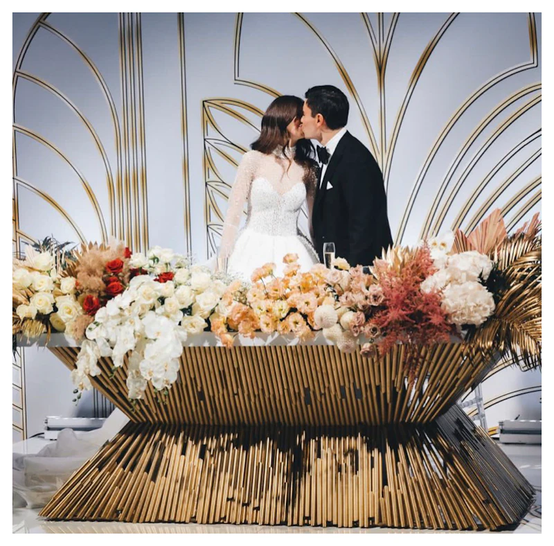 Стол-президиум Песочные Часы (золото/серебро/медь)