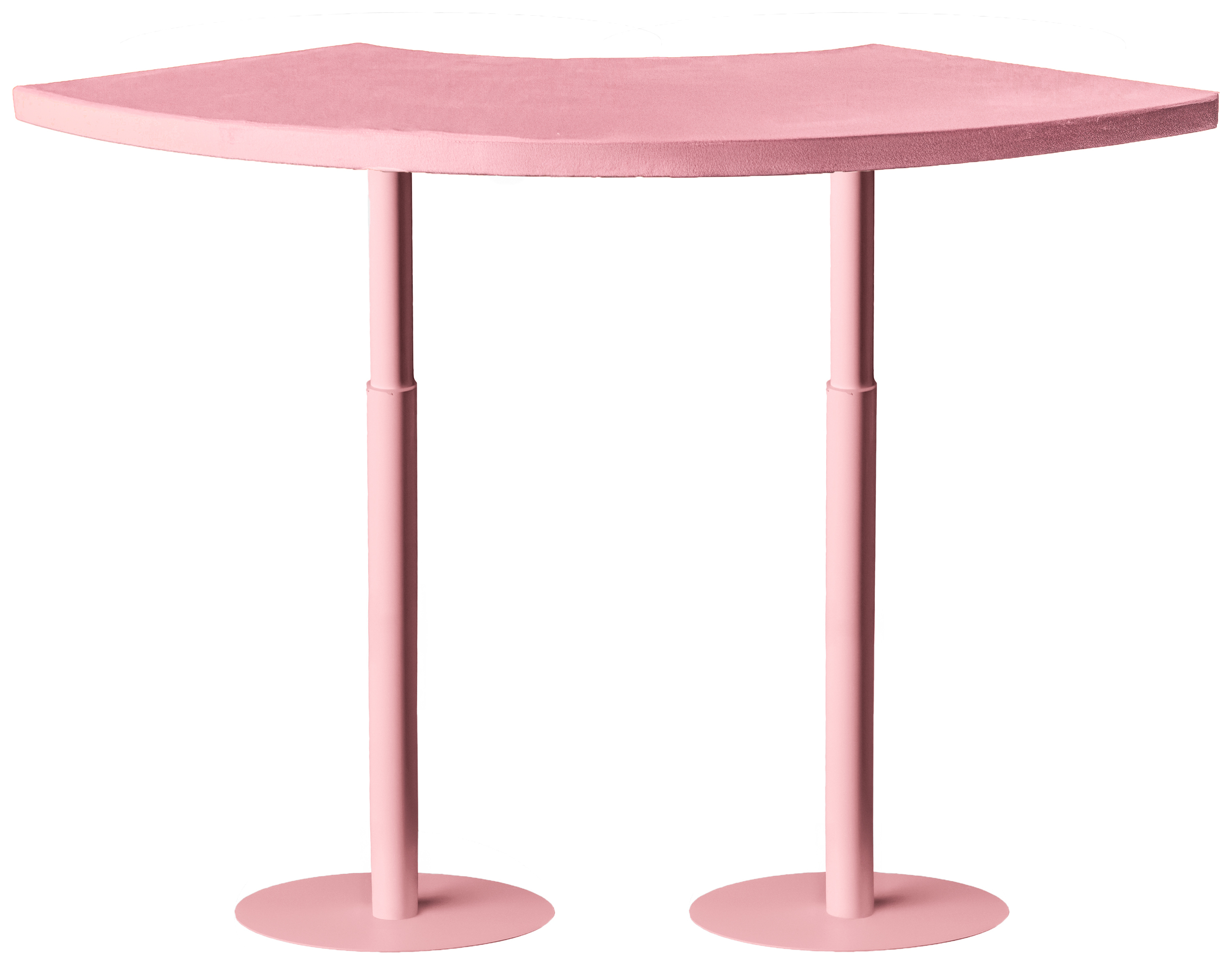 Стол коктейльный Твист Змейка С, Розовая помада + Куколка (телескопические ноги)