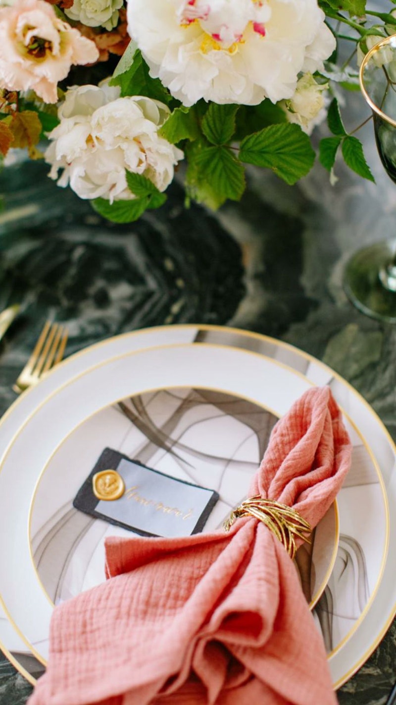 Кольцо для салфеток Флора Золото