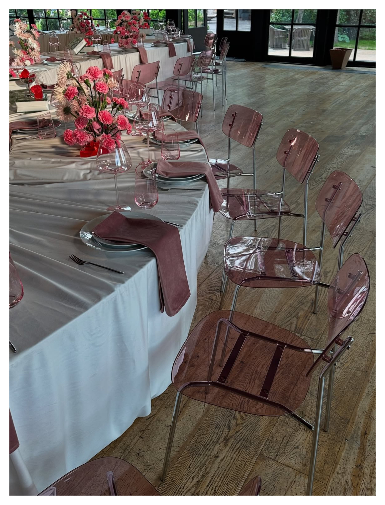 Стул Призм Серебро, Розовые очки