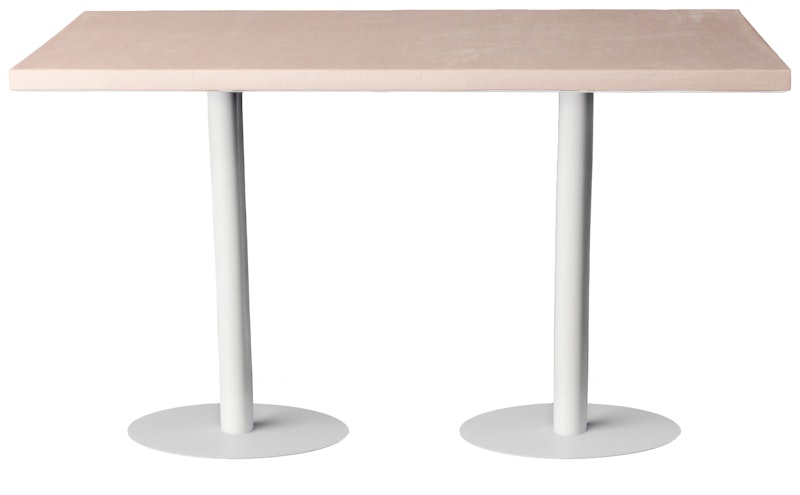 Стол коктейльный Твист Прямоугольный М, Рафаэлло + Кремовый бисквит (телескопические ноги)