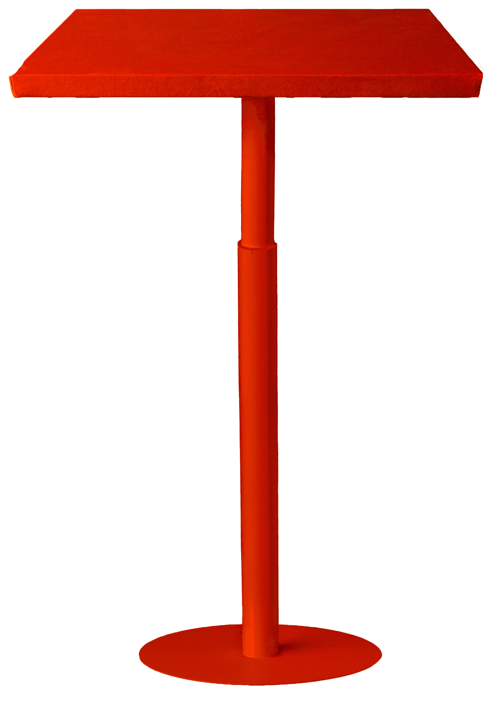 Стол коктейльный Твист Прямоугольный С, Красный бархат + Малиново-красный (телескопическая нога)