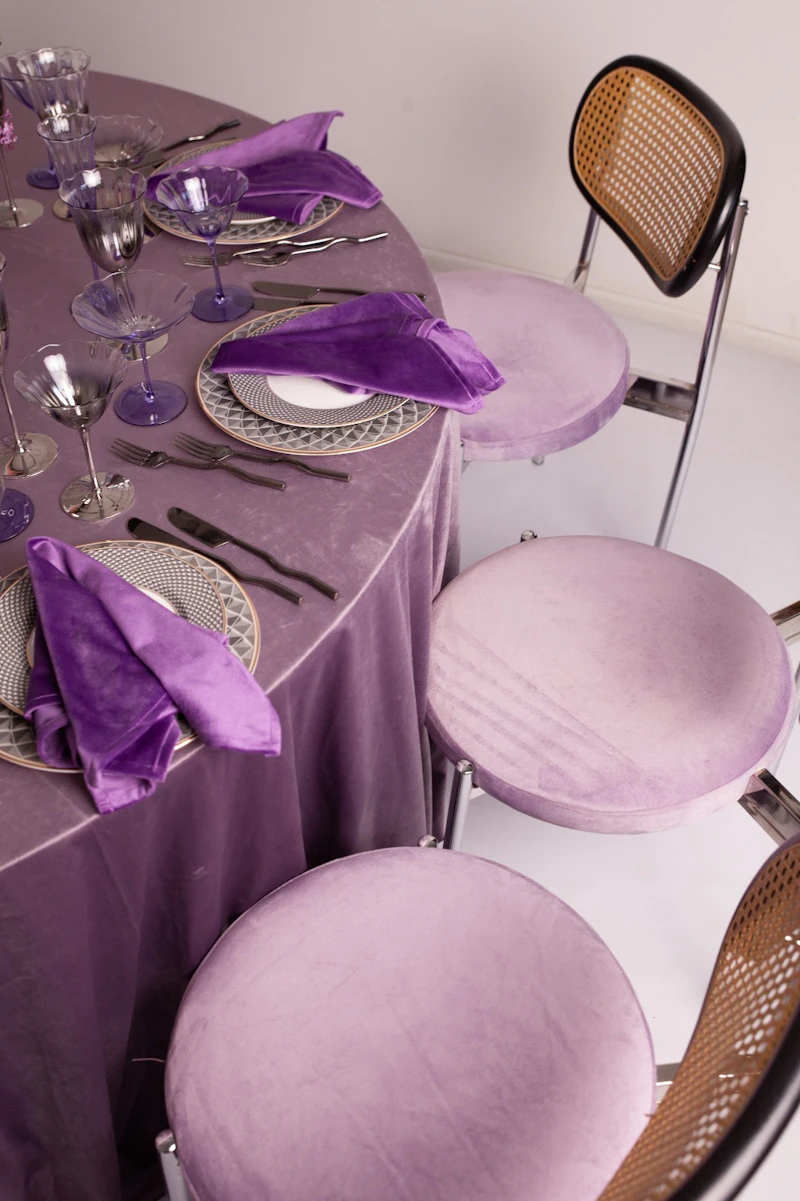 Салфетка велюр,  Таинственный фиолетовый