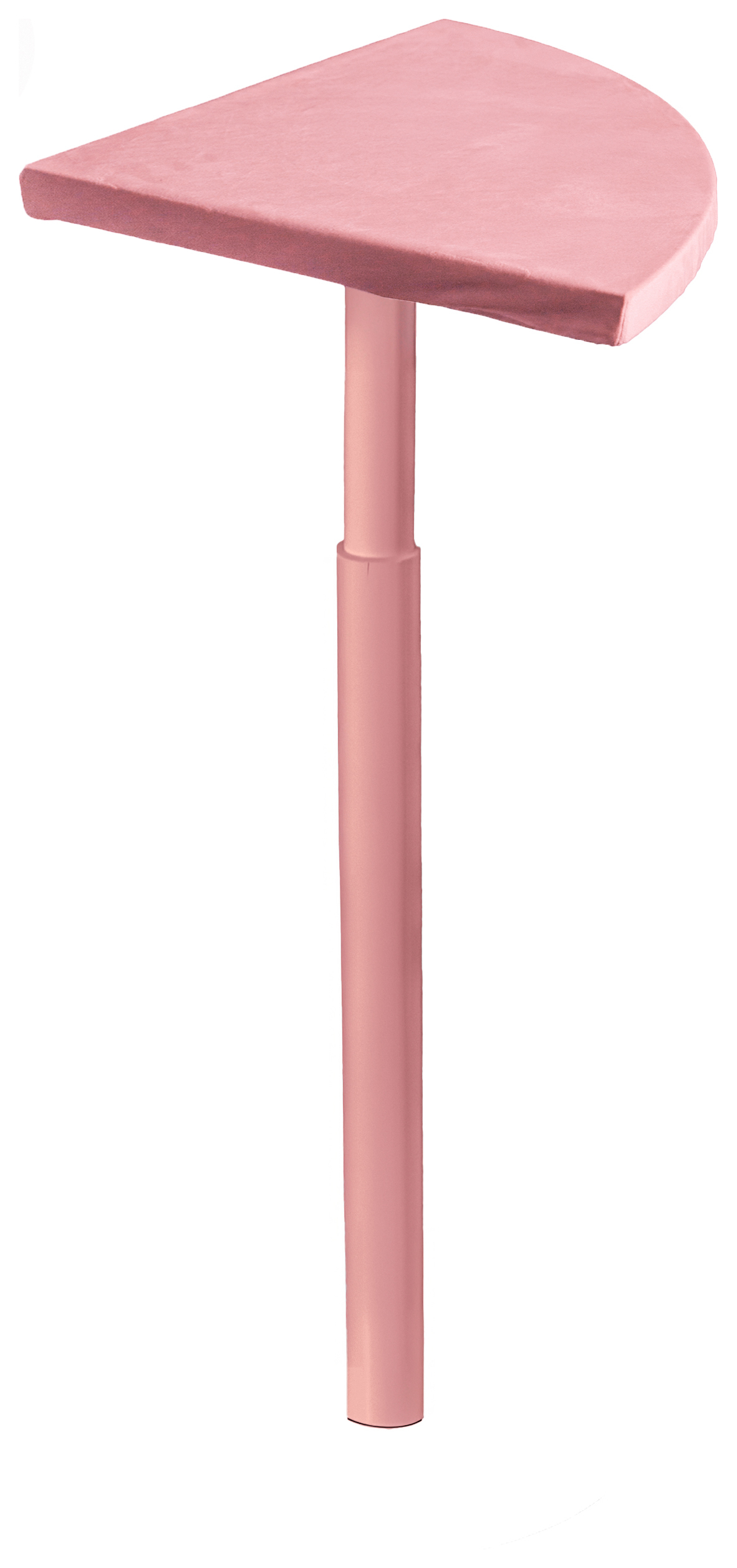 Стол коктейльный Твист Лепесток, Розовая помада + Куколка (телескопическая нога)