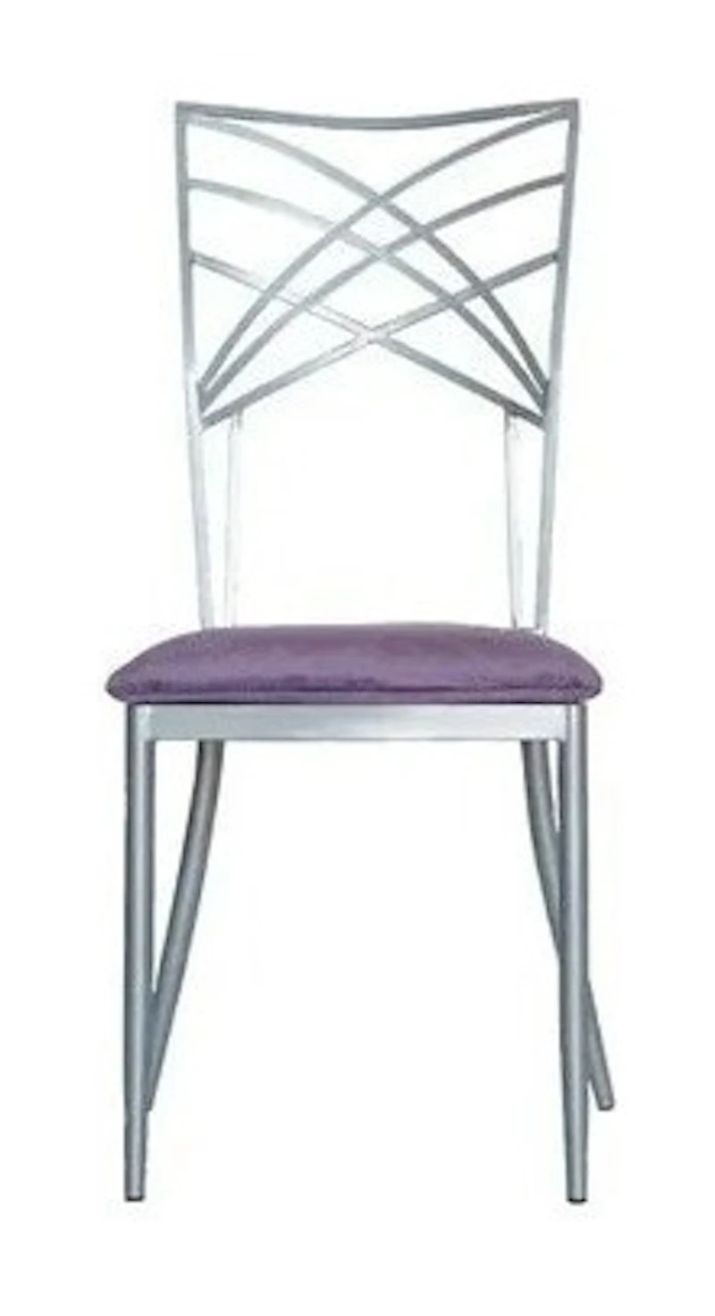 Стул Хамелеон серебро (велюр), сиреневый