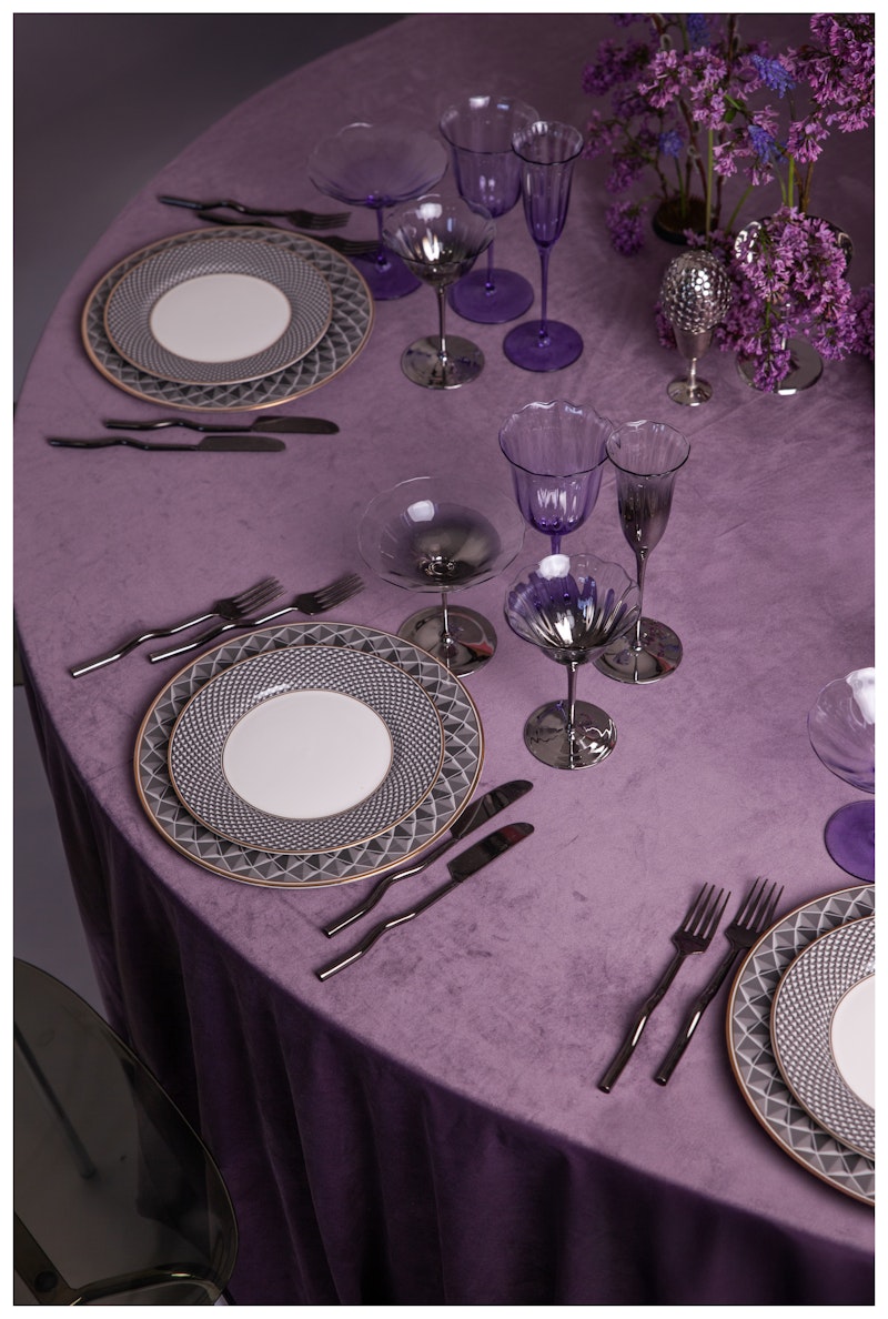 Скатерть велюр, круглая,  Нежная орхидея