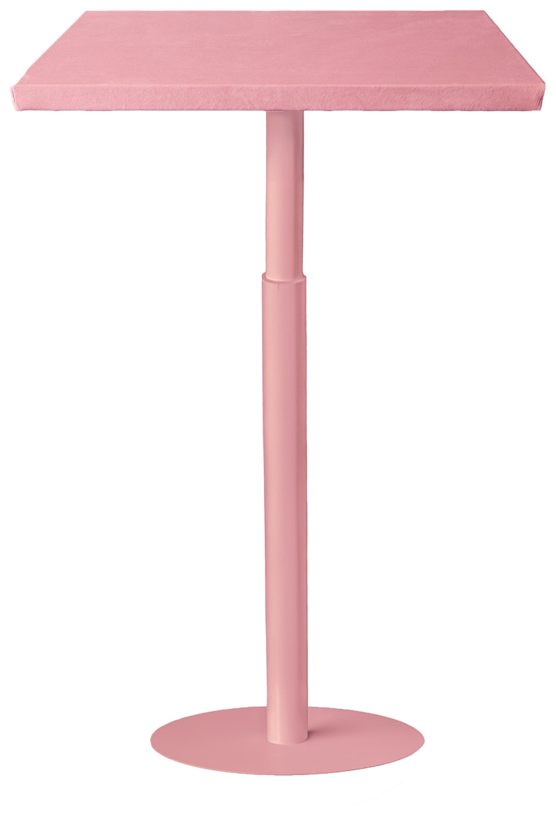 Стол коктейльный Твист Прямоугольный С, Розовая помада + Куколка (телескопические ноги)