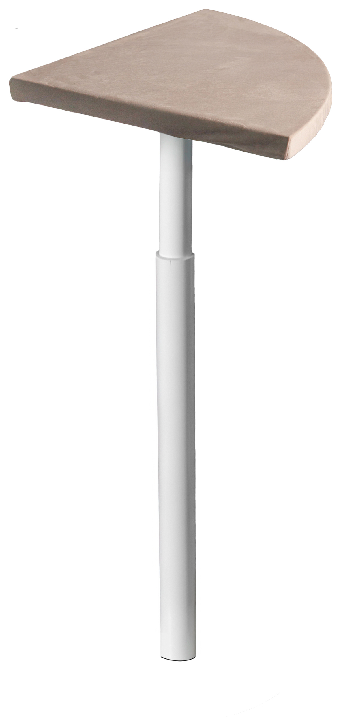 Стол коктейльный Твист Лепесток, Рафаэлло + Кремовый бисквит (телескопическая нога)