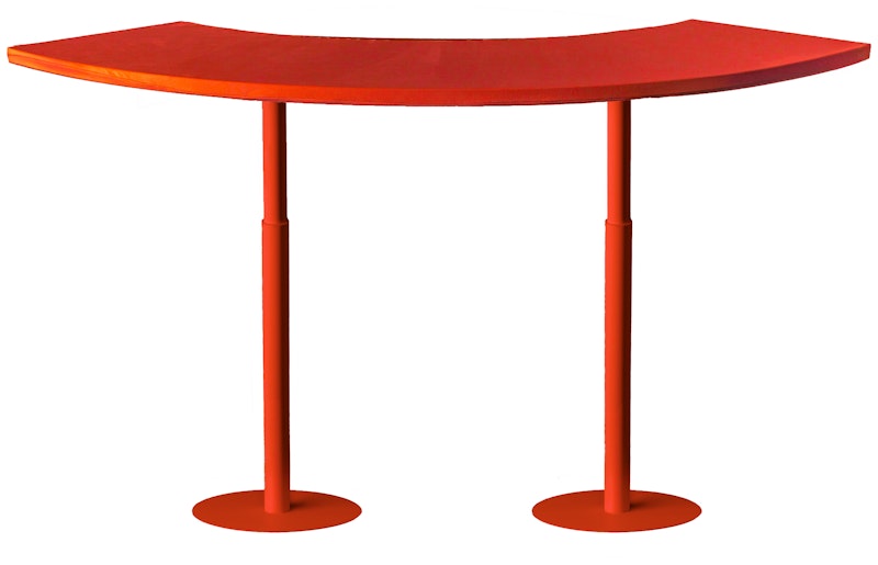 Стол коктейльный Твист Змейка М, Красный бархат + Малиново-красный (телескопическая нога)