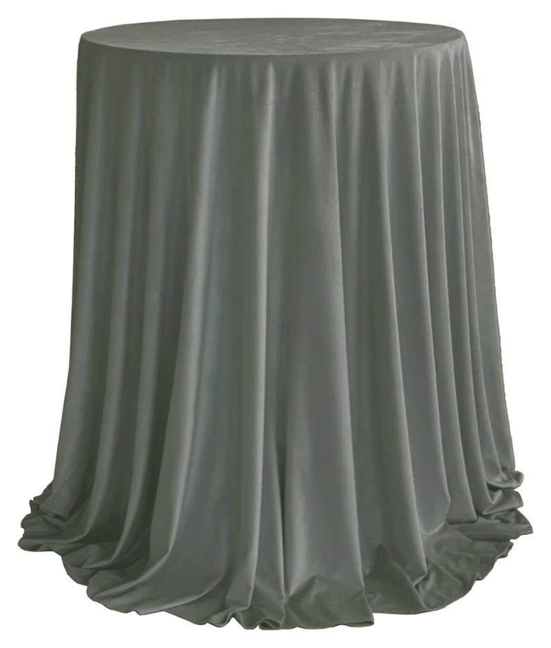 Комплект Стол коктейльный Тавола + скатерть велюр эвкалипт