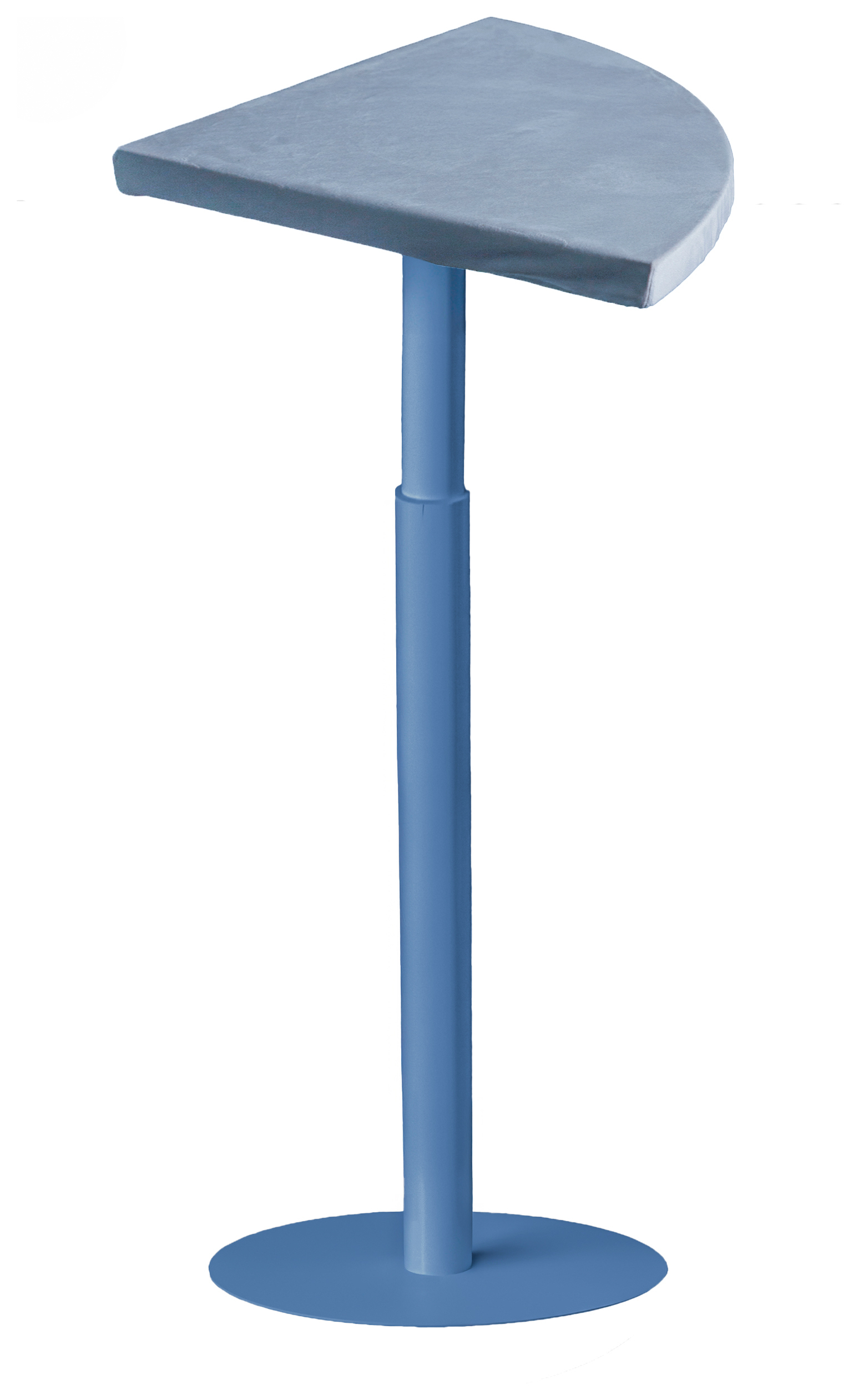 Стол коктейльный Твист Лепесток Черничный йогурт + серо-голубой (телескопическая нога)