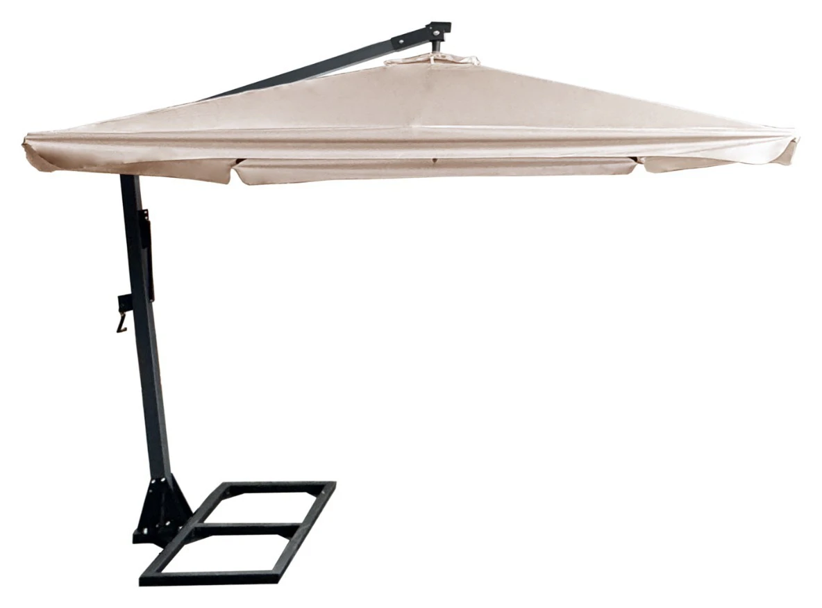 Зонт с боковой опорой 3х3, бежевый