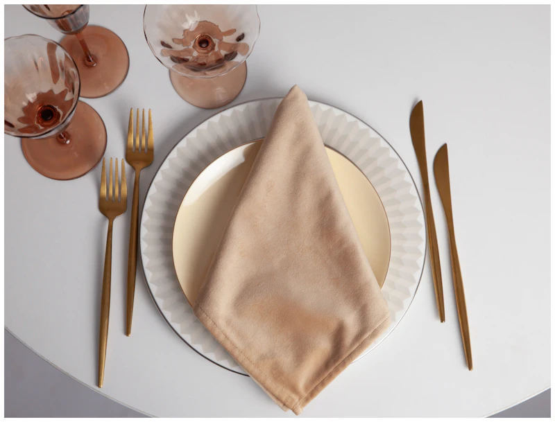 Салфетка велюр, персиковая
