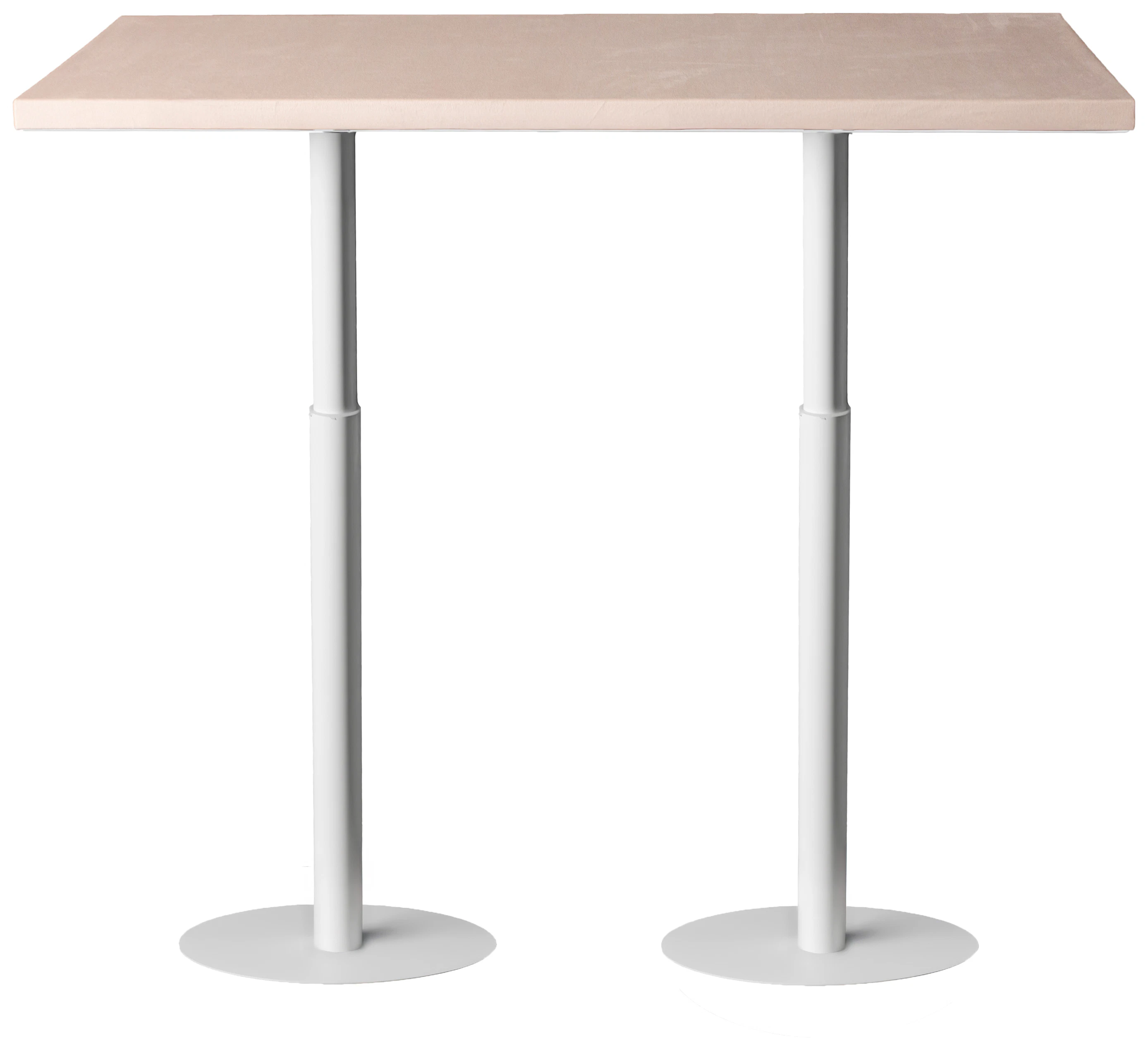 Стол коктейльный Твист Прямоугольный М, Рафаэлло + Кремовый бисквит (телескопические ноги)