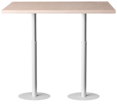 Стол коктейльный Твист Прямоугольный М, Рафаэлло + Кремовый бисквит (телескопические ноги)