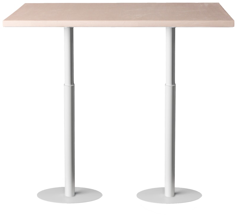 Стол коктейльный Твист Прямоугольный М, Рафаэлло + Кремовый бисквит (телескопические ноги)