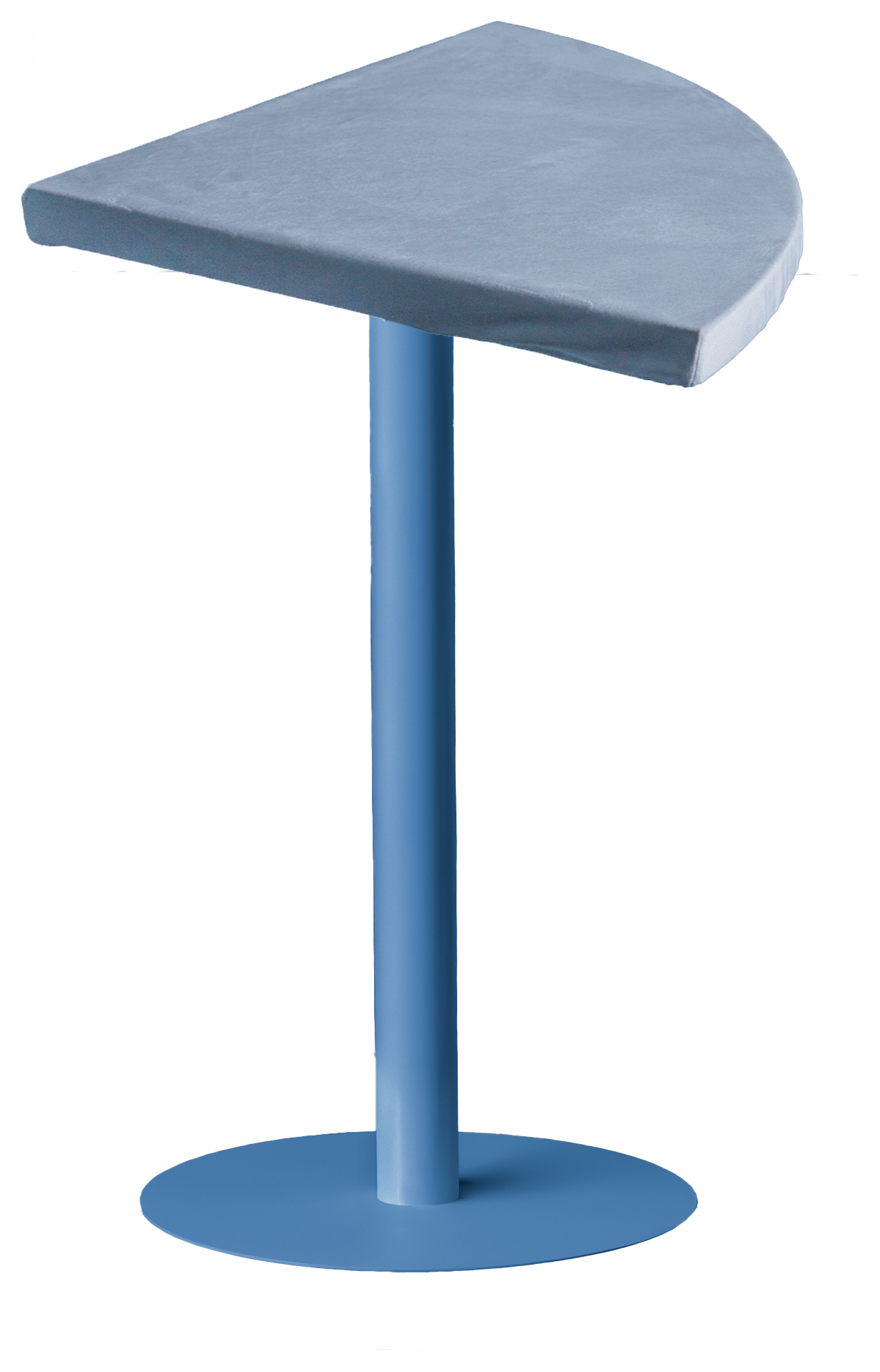 Стол коктейльный Твист Лепесток Черничный йогурт + серо-голубой (телескопическая нога)