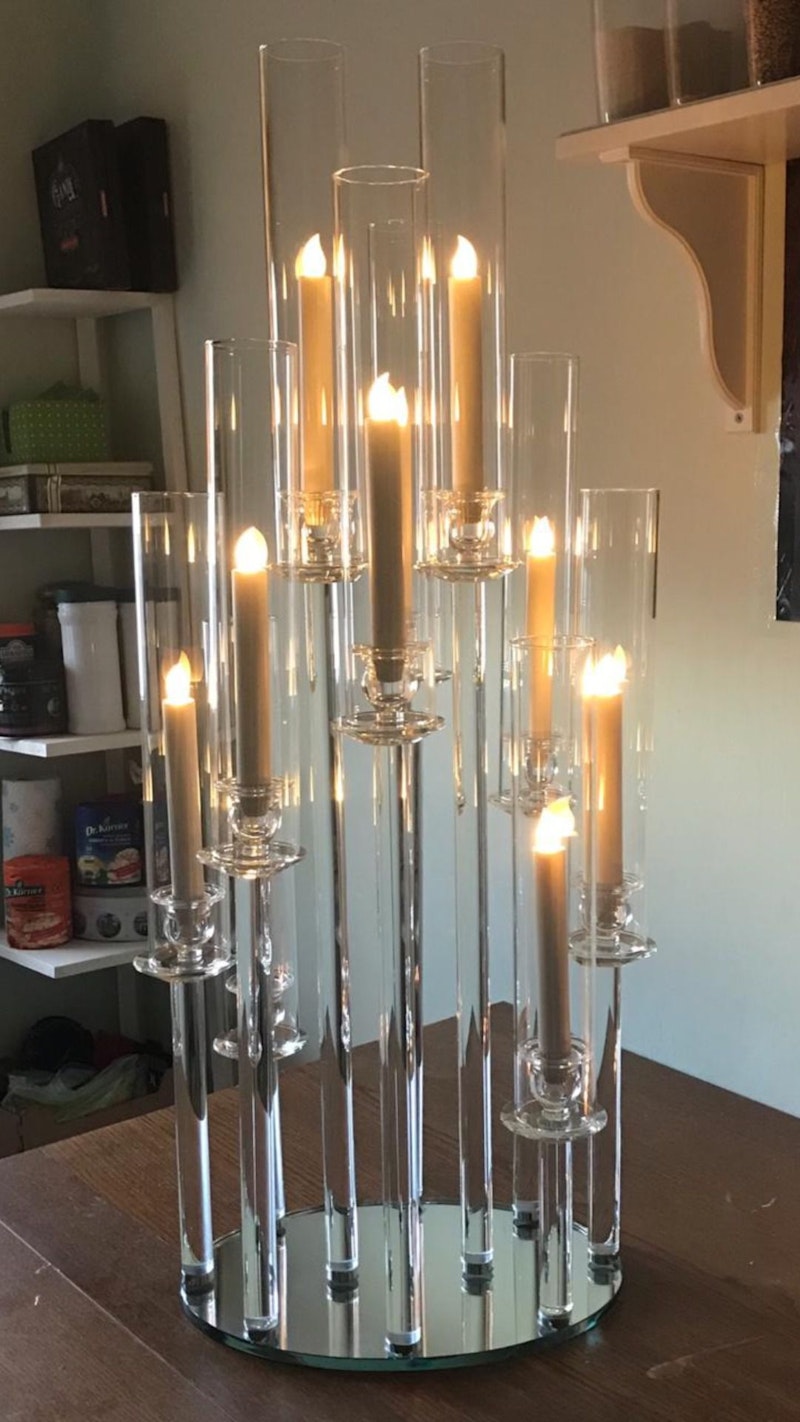 Канделябр со стеклянными колбами Хай Тауэр (10 стоек)