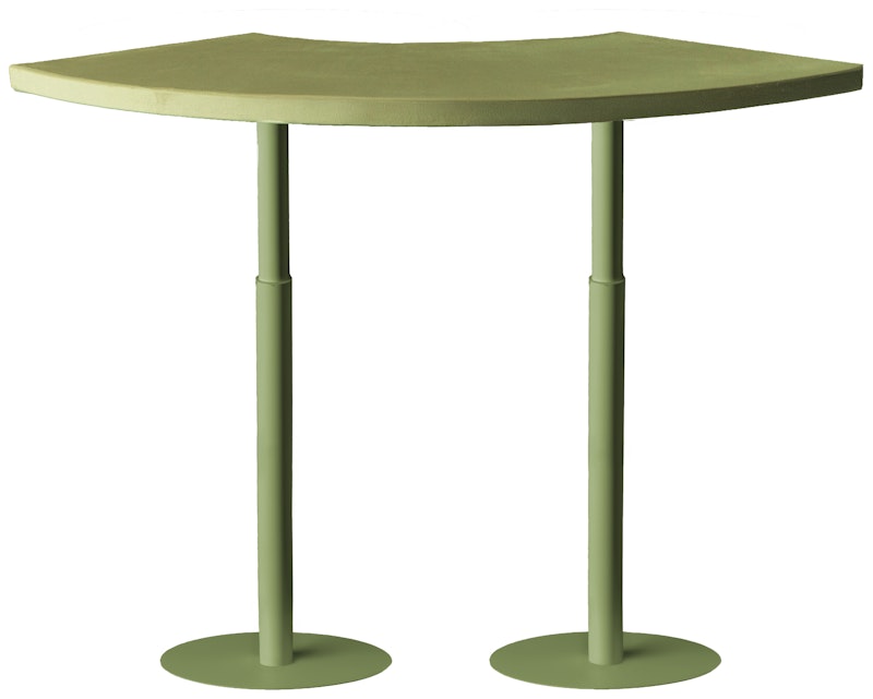 Стол коктейльный Твист Змейка С, Фисташковое пралине + матча (телескопические ноги)