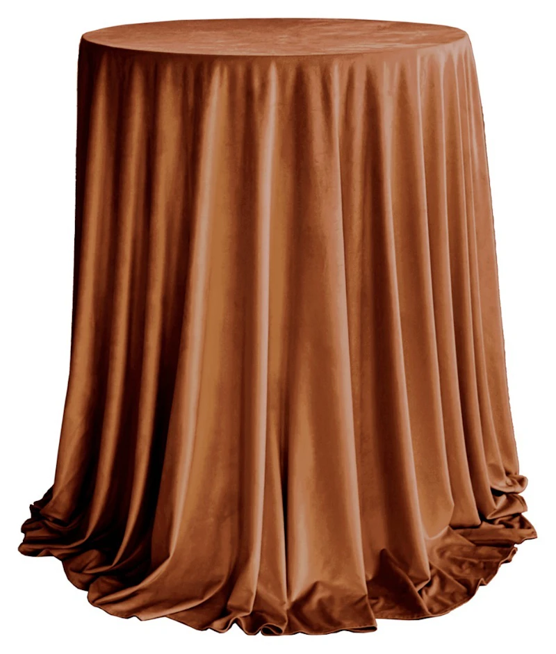 Комплект Стол коктейльный Тавола+ скатерть велюр терракотовая