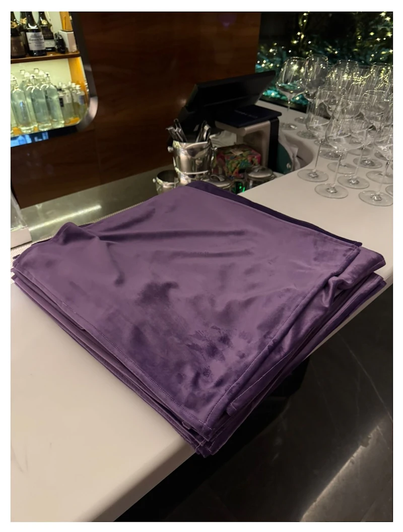 Салфетка велюр,  Таинственный фиолетовый