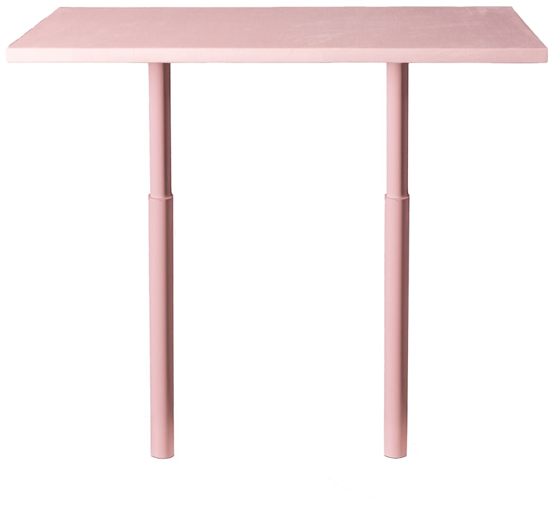 Стол коктейльный Твист Прямоугольный М, Розовая помада + Куколка (телескопические ноги)
