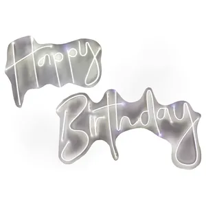 Неоновая вывеска «Happy Birthday white» - изображение 1