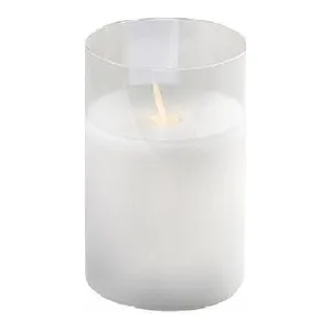 Свеча  "Файр" 12 см белая (теплый свет)