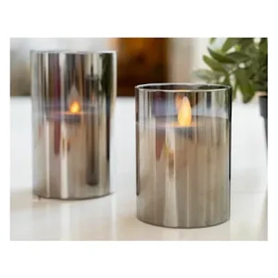 Свеча "Файр" 10 см дымчатые (теплый ) - изображение 3