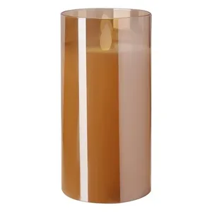 Свеча "Файр" 15см золото (теплый свет )