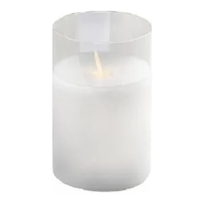 Свеча "Файр"белая 12см(нейтральный свет) - изображение 1