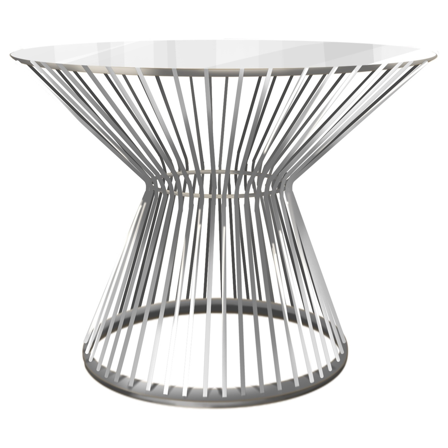 Журнальный столик серебро круглый-каркас Примавера - Фото миниатюра 1