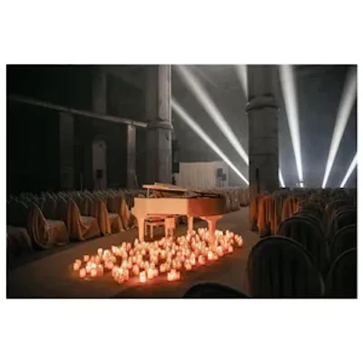 Набор свечей "Файр"золото ( нейтральный свет ) - изображение 3