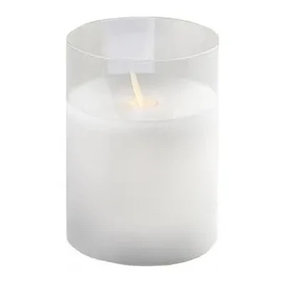 Свеча "Файр"10см белая (теплый свет) - изображение 1