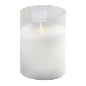 Свеча "Fire"10см белая (теплый свет) - изображение 1