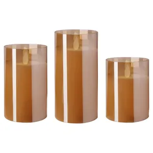 Набор свечей "Файр"золото ( теплый свет)