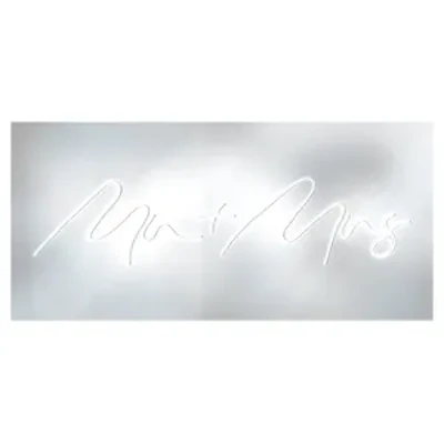 Неоновая вывеска Мистер + Миссис белая - изображение 2