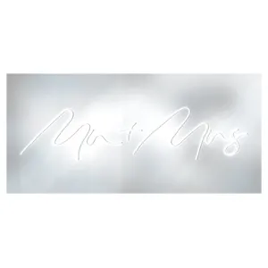 Неоновая вывеска Mr. + Mrs белая - изображение 2