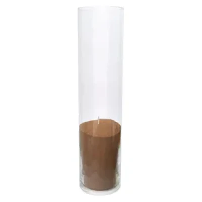 Насыпные свечи, бежевый воск, 25 см высота, 15 см диаметр - изображение 1